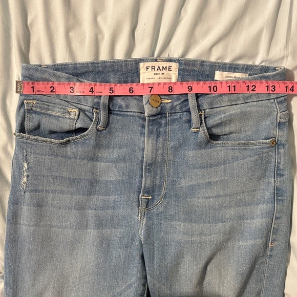 Frame Denim Le Mini Boot Le Freak Light Wash Jeans Size 28 - Picture 6 of 9